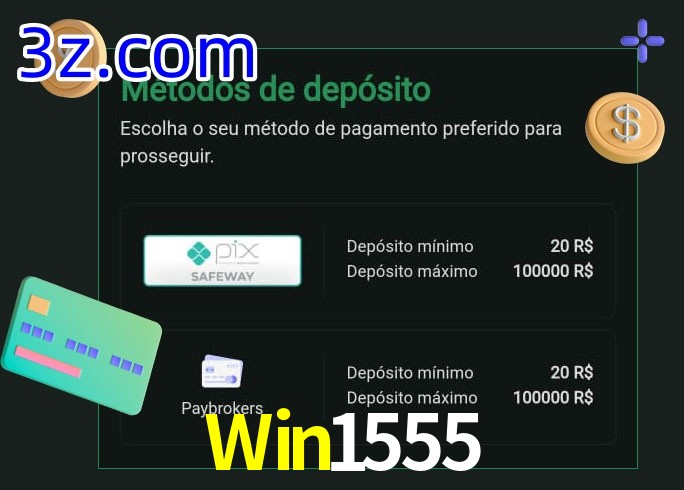 O cassino Win1555 oferece uma grande variedade de métodos de pagamento